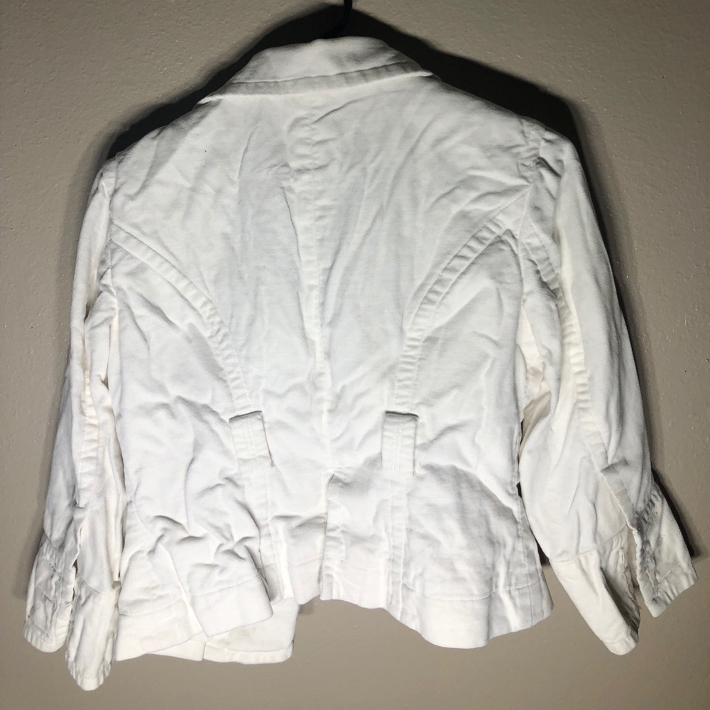 Bebe | Vintage | Cute White Button Down Cut Off - Picture 3 of 3